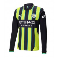 Camiseta Manchester City Segunda Equipación Replica 2024-25 mangas largas